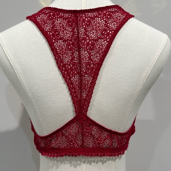 Victoria's Secret Vintage Size L Red Lace Bralette with Racerback - Picture 8 of 8